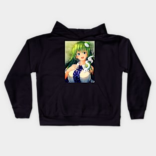 Kochiya Sanae Anime Watercolor Kids Hoodie